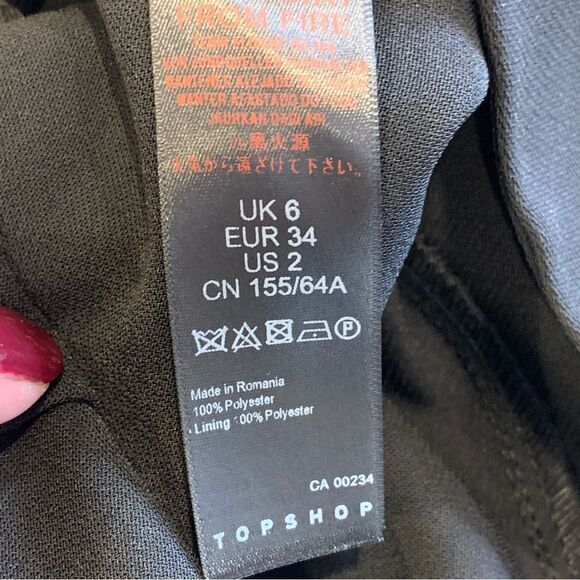 Topshop Diamante Trousers High Rise  Black Size 2 - Picture 9 of 12